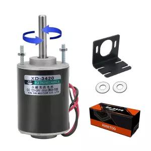 고토크 DC 모터 12V/24V 영구 자석 미니 DIY 발전기 30W CW/CCW 3500/7000RPM(마운 포함)