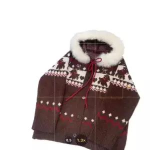 여자 니트 가을 동계 빈티지 데일룩 가디건 후드 스웨터 자카르 카디건 DAOL4