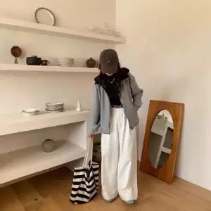 겨울 캐주얼 오피스룩 여성용 가디건 데일룩 상의 집업 후드 배색 DAOL4