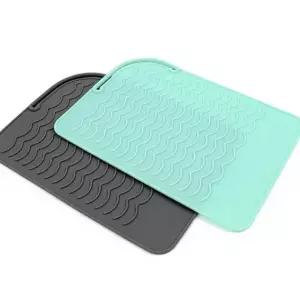 실리콘 고데기 매트 민트 고데기 보관 패드 드라이