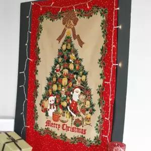 성탄 트리 모양 패브릭 가리개 벽면 장식천 가림막