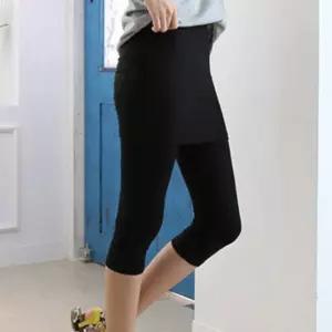 7부 기장 신축성 좋은 소재 베이직 여성 치마 레깅스 vDU9+5SHj