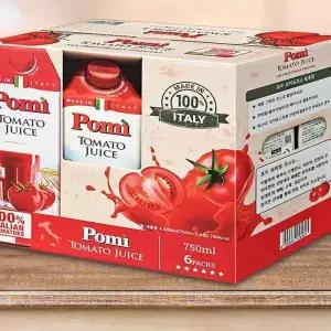 포미 토마토주스 750ml6입 토마토 착즙 쥬스 트레이더스 100% 무설탕 무가당 x2SET(SH