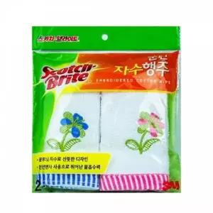 TBZ BTM 브라이트 순면 자수 행주 34x38cm