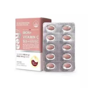 [유로메디] 더리얼 철분 비타민C 879mg 60정