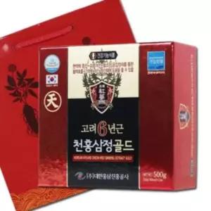 [유로메디] 고려6년근 천홍삼정골드 500g 부모님건강식품 할머니 할아버지 생신선물 선물세트