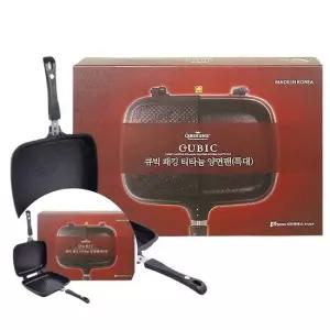퀸센스 큐빅 패킹 티타늄 양면팬 특대 생선구이팬 양면팬구이판