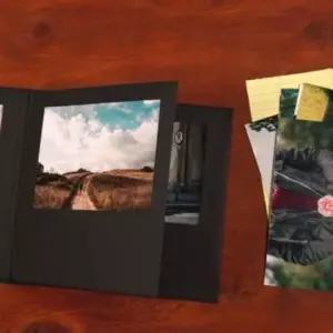 미니포토앨범 4x6 1P 블랙 튼튼한 스크랩 사진 앨범