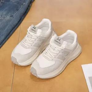 여성용 가을 빈티지 소가죽 에어 러닝화 버전 메쉬 운동화 원픽3