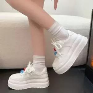 여사친 봄 러닝화 리얼 가죽 통굽 키높이 로퍼 원픽1