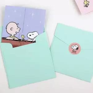 스누피 입체 도무송 카드 16P 귀여운 캐릭터 편지지