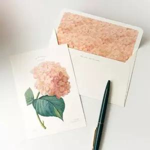 감성 카드 세트 플라워 A 4P 엽서 봉투 스티커 편지지