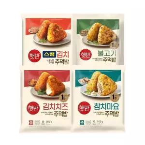 [하프클럽/CJ제일제당]햇반 인기 주먹밥 4개 (김치치즈 참치마요 불고기 스