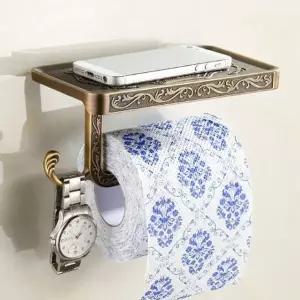 5컬러 휴지걸이 앤틱 선반형 화장지걸이 감성소품