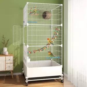 앵무새 새장 47x36x135 횟대 포함 잉꼬 아크릴