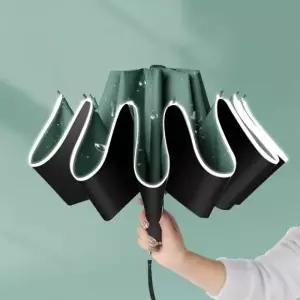 자동 거꾸로 반전 3단 암막 우산