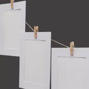 (10p 5x7 화이트) 가랜드 종이 액자/포토/프레임/사진/인화/보관/장식/데코/인테리어/폴라로이드/만들기