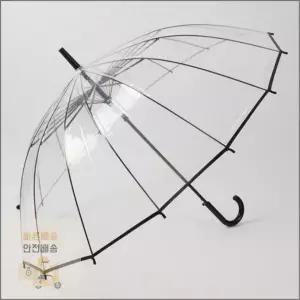 투명 장우산 경량 롱 우산 원터치