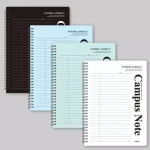 PP 스프링 노트 캠퍼스 색상랜덤 4P 공책 필기 줄노트