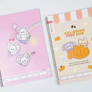 스프링 10칸 14줄 쓰기 노트 여 10개 랜덤 1P 공책