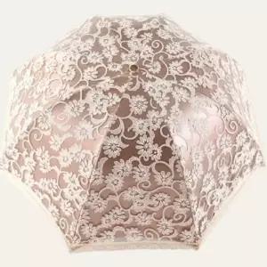 2단 양산 우산 경량 자수 레이스