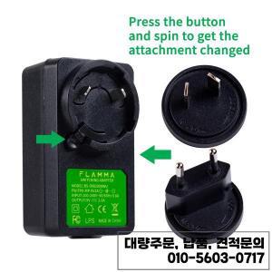 FLAMMA-기타 페달 전원 공급 장치 어댑터 9V  2A 팁 네거티브 5 웨이 케이블 데이지 체인 와이어