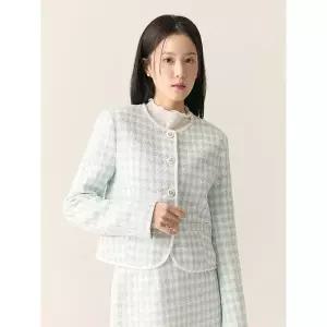 로엠 체크 트위드 자켓RMJKF23S52 126382