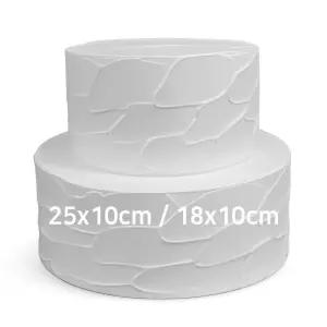 2단 클레이크림 모형케이크 M(25x10cm/18x10cm) 웨딩케이크 브라이덜샤워 기념일 생일 소품 크리스마스 이벤트