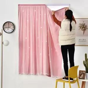 암막 찍찍이 창문 가리개 이중 망사 커튼