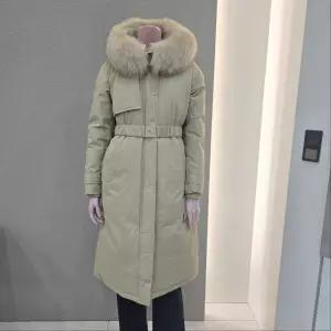 꼼빠니아일자 폭스퍼 일자 벨티트 다운패딩 CAFW1WIH160_IC