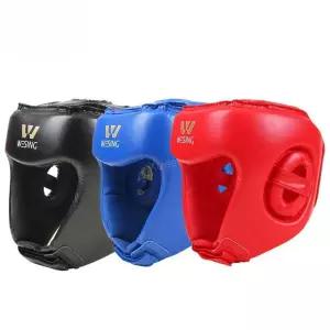 무에타이 헤드기어 태권도 헬멧 1 빨간색 S 훈련용 입문자용 위싱