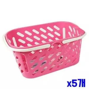 [JED] 사각바구니 센스 손잡이 대형 x5개