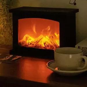 감성 무드등 불멍 캠핑 화로대 LED 건전지 USB 벽난로