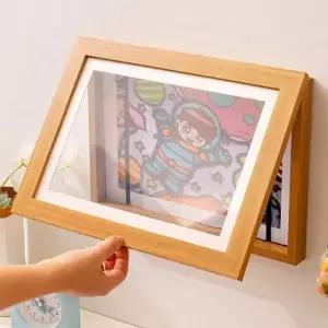 A3 그림 액자 원목 나무 액자틀 사진 수납