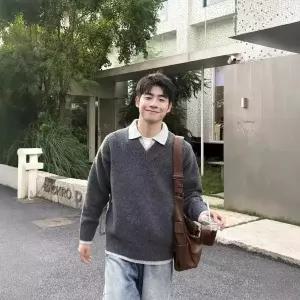 남성 트렌디 아이템 니트 칼라넥 그레이 페이크 투피스 스웨터 양털 터틀넥 가을 겨울 이너 카디건 HT4