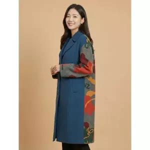 꼼빠니아소매 포인트 모직 롱 코트CW22CH4001454A