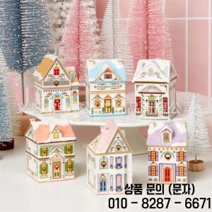 홀리데이 빌리지 스파이스 하우스 세트 미니 크리스마스 진저브레드 병 축제 장식 주방 카운터탑 캔들