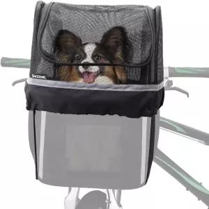 ANZOME 자전거 바구니 커버 탈착식 풀 지퍼 오프닝 반려견 최대 12.9 L*8.6 W의 통기성 그물을 쉽게 넣고