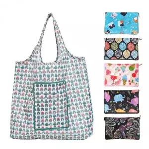 접이식 휴대용 지퍼 시장 토트백 쇼핑 장바구니 에코백 마트백