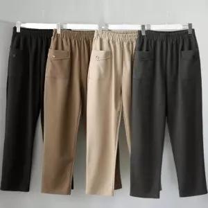 [신상오픈런]여성 겨울 데일리 배기핏 기모 바지 앞주머니 밴딩 출근용 (44092365)