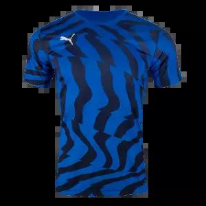 푸마 블루물결무늬 여행 반팔 저지티 스포츠웨어 가벼운착용감 기능성티 시원한티셔츠 활동성좋은 편리한