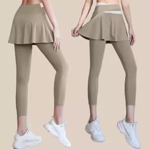 필라테스 레깅스 A라인 프릴 여름 스커트 운동복 kDU7+9Qoo