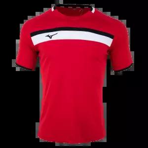 미즈노 섬머 트레이닝 저지 반팔티 레드 스포티한 기능성티 데일리 운동티 편안하게입을수있는 깔끔한티