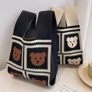 백허그 핸드백 1 휴대용 텀블러 니트 가방 에코백 여성 데일리백