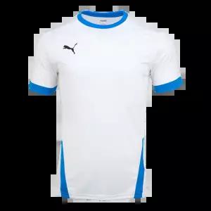 푸마 숏슬리브 화이트블루 운동저지반팔 스포츠티셔츠 단체티 야유회복장 편리한 기능성상의 활동성을챙긴