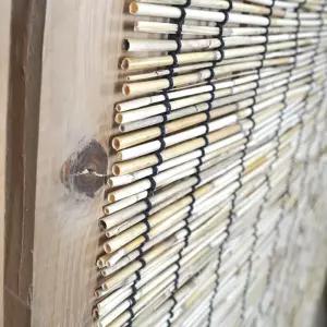 업소용 창문 햇빛가림 인테리어용 갈대발 레트로 간절기 파리문발 가리개 봄 클래식 통풍
