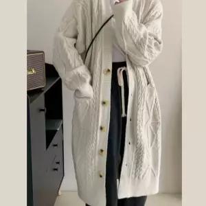 그레이 니트 롱 코트 여성패션 꽈배기 추동 카디건 DL4