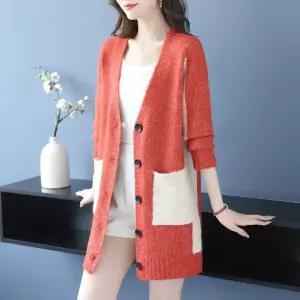 롱 니트 여성패션 카디건 가을겨울 가디건 도톰 중기장 DL4