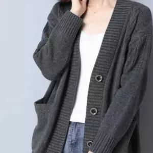 롱 겨울 가을 가디건 증가 덧대 두께 스웨터 여성패션 DL4