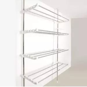 기둥접이식빨래건조대 폭 조절 가능 벽 접이식 공간 활용 원룸 빨래 건조대